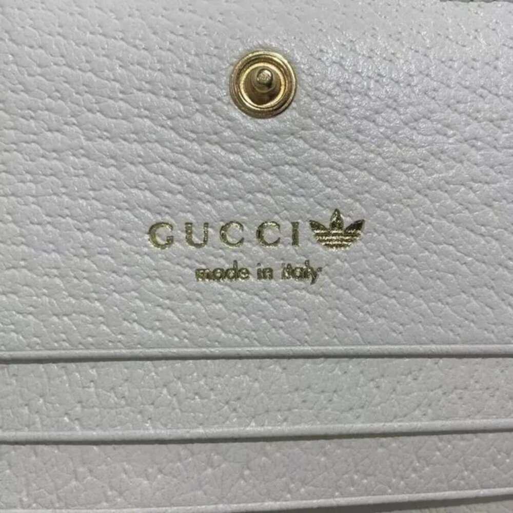 100% Authentic GUCCI Horsebit White Black Leather Other Style Wallet 1164-100724 - Picture 10 of 11